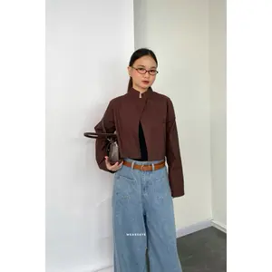 WEARSKYE - Aulia Outer Basic Crop Casual Top