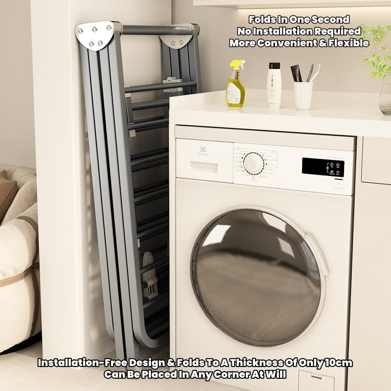 [SG Stock]Foldable Clothes Drying Rack Multifunctional Laundry Rack With Wheel Stainless Steel Thickened Carbon Steel 4