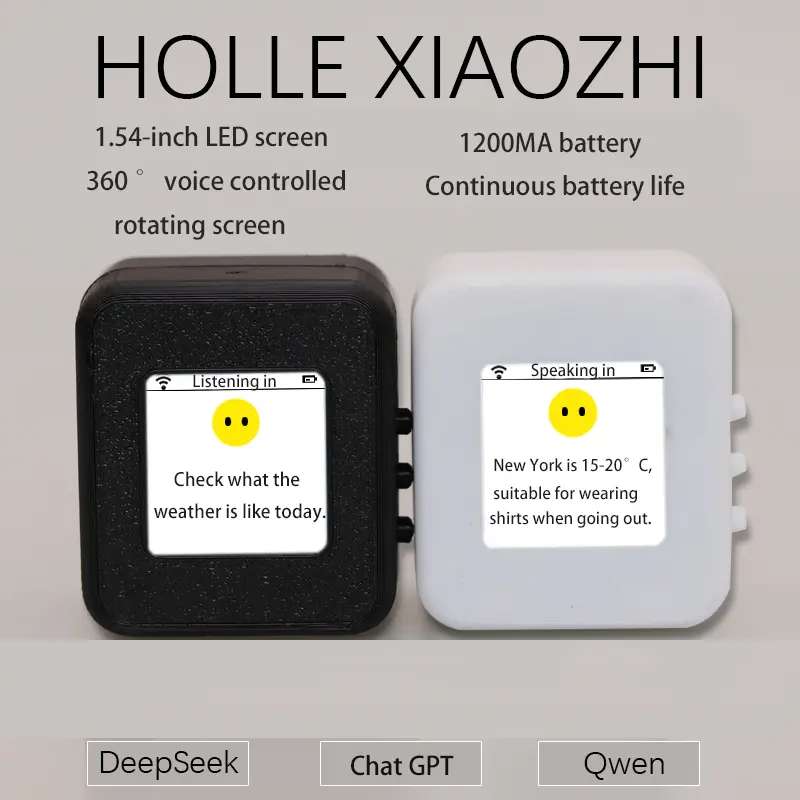 Xiaozhi AI robot, with a 1.54-inch screen, capable of cloning voices and having emotional conversations, assisting in daily life and work.