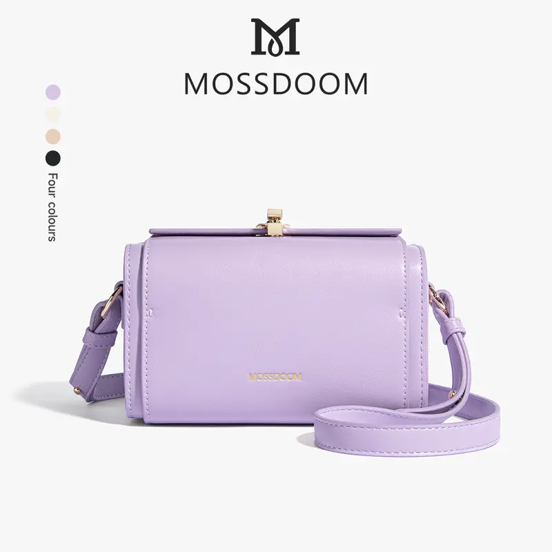 MOSSDOOM Tas Wanita Bexley Bag Tas Kotak Elegan Tas Selempang Desain Kunci Warna Solid 0
