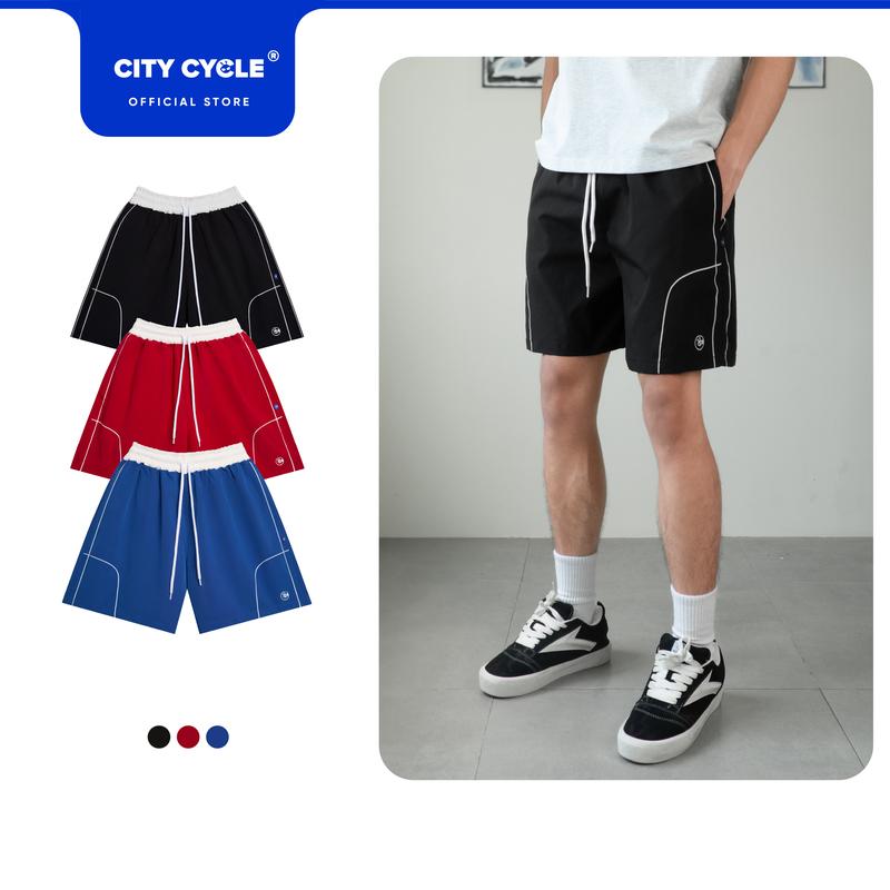 Quần short gió mùa hè đùi nam nữ Local Brand Chính Hãng City Cycle Quần short gió Outline