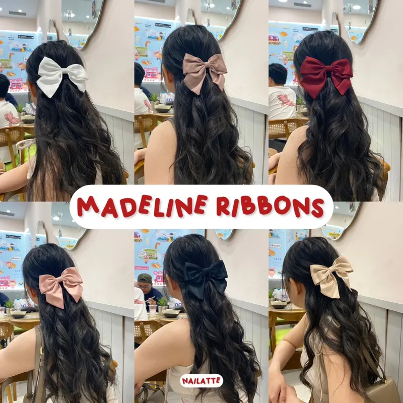 Pita Rambut jepit Korea satin Premium Handmade Ribbon - Clips pita korea jepi tankorea poni kunciran ikat penjepit pin rambut 1