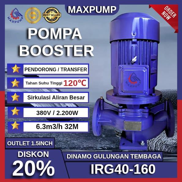 Gambar MAXPUMP IRG40-160 Pompa Booster Pendorong Air 3Hp 380V 1.5in Dorong 32m Bergaransi Kualitas Pompa Booster IRG 1.5 Inch 380V - Pompa Transfer Air, Pompa Industri, Pompa Pendorong Kuat untuk Rumah & Pabrik Terbaik dari Poseidonpump Kota Administrasi Jakarta Utara Tokopedia