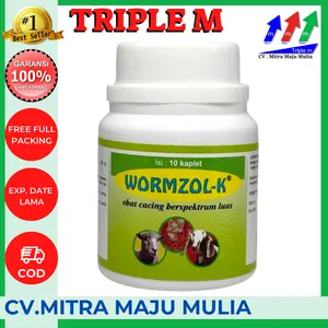 Wormzol K 10 Kaplet medion - OBAT HEWAN TERNAK