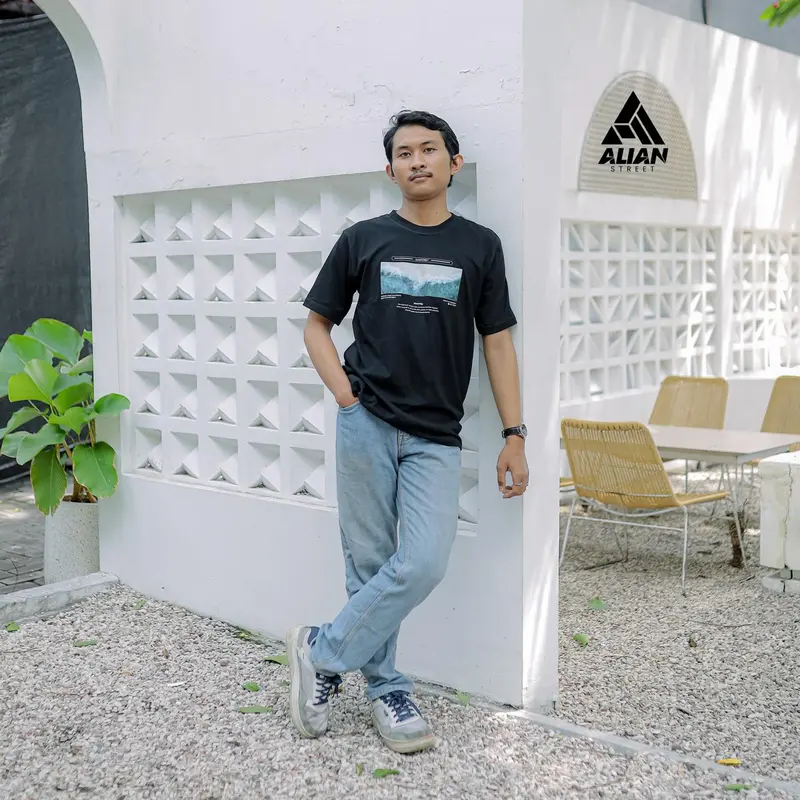 Alianstreet Ocean Baju Kaos Pria Wanita Tshirt Lengan Pendek Unisex 1