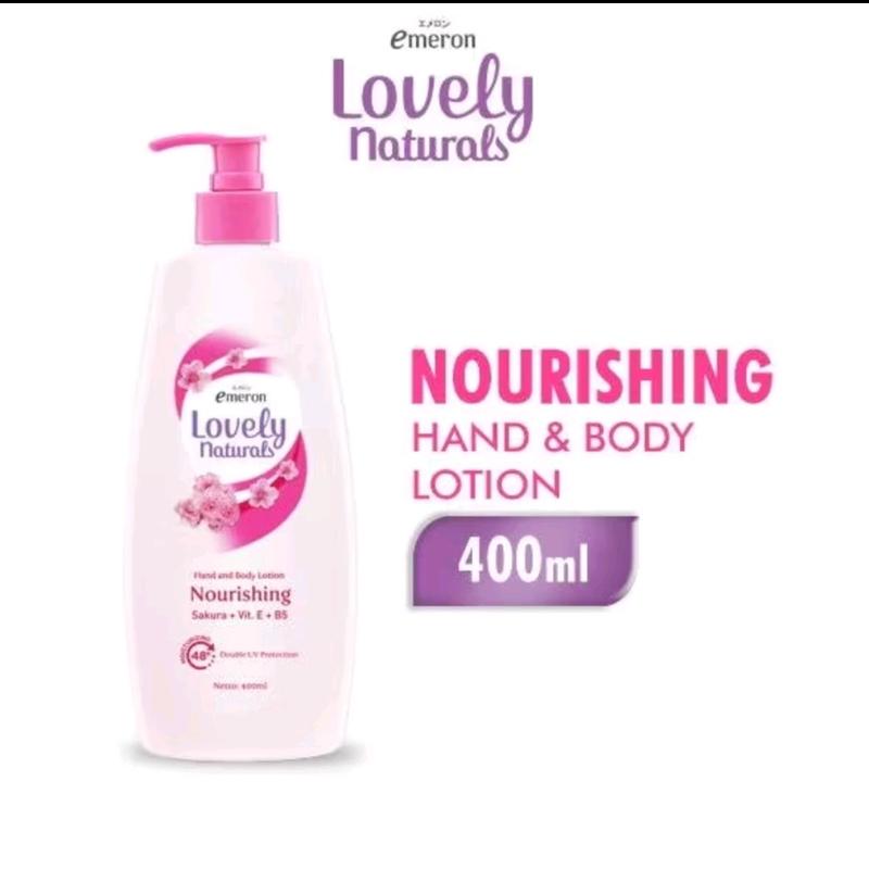 Emeron Lovely Natural Hand and Body Lotion 400ml - Melembapkan Mencerahkan Kulit Tubuh 2