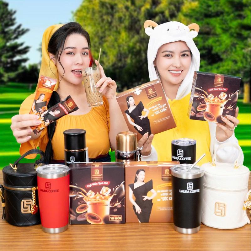   SIÊU RẺ KO QUÀ  20 Hộp 2 Vị Cà Phê Nhật Kim Anh Mỗi Vị 10 Hộp Nấm Linh Chi 10h Vị Đông Trùng Hạ Thảo 