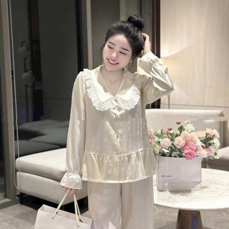Đồ Ngủ MiTi Tiểu Thư Phối Ren Nút Thiết Kế Cho Nữ - TT2