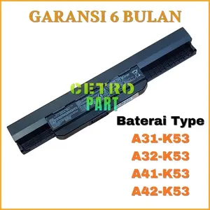 BATERAI BATTERY TYPE A43 A43JC A43E A43J A43S A43SA SERIES K43S K53 NEW - CETRO
