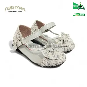 Sepatu Anak Perempuan Flatshoes Kaca Anak Fashion Brukat Mika Size 22-35 Bahan Premium Bayi Kaki Prewalker