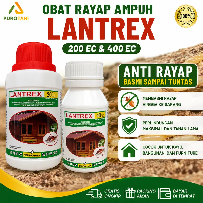 Lantrex Obat Rayap Lantrex 100ml & 200 EC 400 EC Anti Rayap Ampuh Basmi Hama Pengawet Kayu Termitisida Konsentrat Tinggi