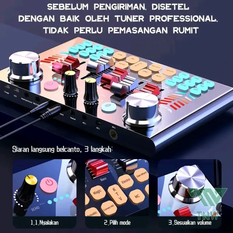 sound card TNWK _v18 sound card oudio live music terbaru Audio Earphone 1