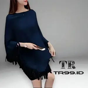 TR99 Pocho Rawis Blouse Outer Wanita Knitwear Rajut Atasan wanita