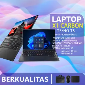 [Pre-owned] Laptop Lenovo X1 carbon Touchscreen Gen 8 Core i5/i7 Ram 8G SSD 128/256/512GB bekas Mulus Siap Pakai  Garansi Laptop BisnisLancar Zoom & Office  Siap Sekolah  Garansi Laptop Murah untuk PelajarJaminan  Murah