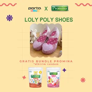 Porto Kids POLY - Sepatu Mary Jane Anak Perempuan Nyaman & Empuk Material Ruber Jelly Shoes Desain Menarik Cocok untuk Aktivitas Sehari-hari
