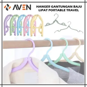 Hanger Baju Lipat Portable Gantungan Pakaian Travel Multifungsi