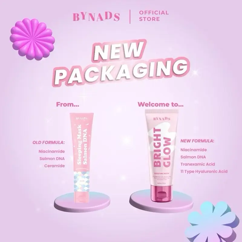 BYNADS SLEEPING MASK BRIGHT GLOW SALMON DNA 50 ML 1