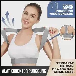 Alat Penyangga Punggung Back Pain Posture Support Corector Korset Penegak Badan Magnetik Pria Wanita Anak Anti Bungkuk