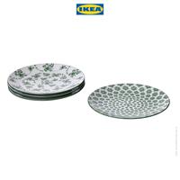 Gambar IKEA ENTUSIASM Piring Kecil 18cm Berpola/Hijau Isi 4pcs dari IKEA Indonesia Kota Administrasi Jakarta Timur 2 Tokopedia