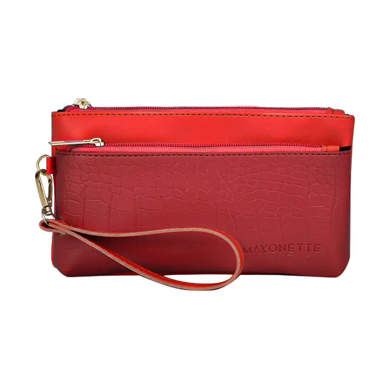 MAYONETTE Lumina Croco Pouch Dompet Wanita Terbaru 2021 Korea Tas Croco Wanita Kulit 5