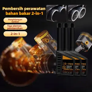Pembersih Perawatan Bahan Bakar 2-in-1 Penghilang Endapan Karbon Mesin Aditif Perawatan Bahan Bakar Pembersih Pipa Knalpot Car Cleaner Truck Engine Oil