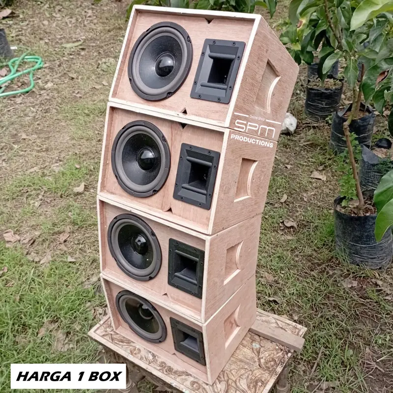 PAKET 1 Box Speaker Line Array 6 inch isi Speaker ACR 660 dan Tweeter Audax AX65 3