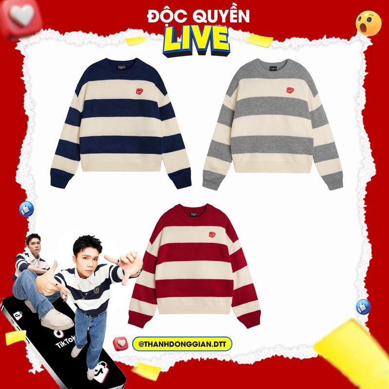 ĐỘC QUYỀN THÀNH ĐƠN GIẢN Shameless Club | Áo Len Hàn Quốc Kẻ Sọc Thêu Logo Dệt Len Cao Cấp Uniex AL.001 Oversize Họa Tiết Thêu Nổi SW.002 Unisex