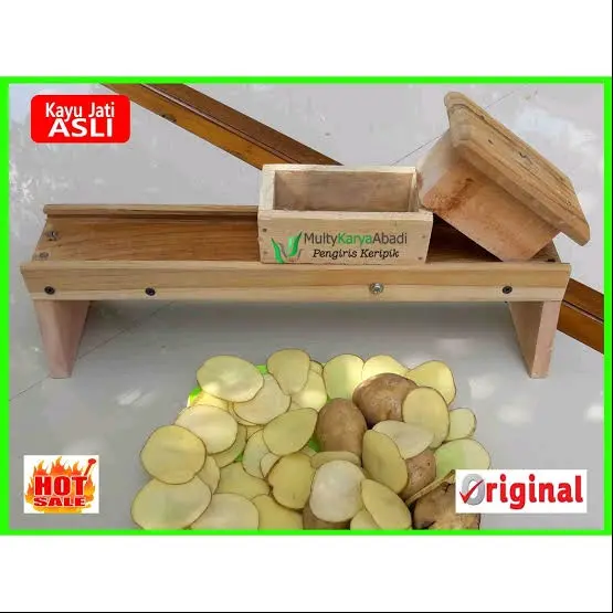 Pengiris serbaguna / pemotong bawang merah / alat pengiris Kayu jati