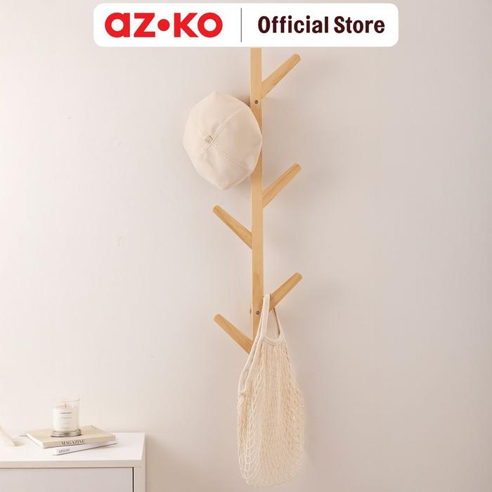 Gambar AZKO Stora Gantungan Dinding Vertical Dengan 6 Tangkai Kayu - Cokelat Wall Hook Hanger Dinding Wall Organizer Gantungan Pintu dari AZKO ID Kota Administrasi Jakarta Pusat Tokopedia