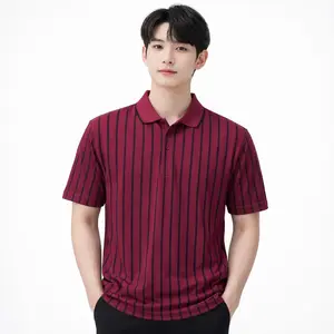 PM | Kaos kerah wangki salur | Polo Shirt Strip Vertical Premium Korean Style