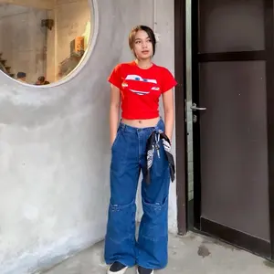 Crop Tee Mc Queen Vol.2 y2k / Longsleeve / Crop Tee / Crop Top / Kaos Wanita Combed Panjang Polos Baju Atasan  Katun Tshirt Cewek Pendek Dewasa