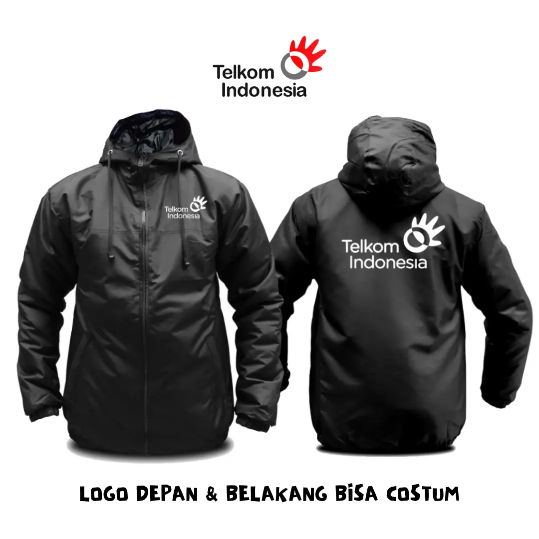 Jaket Parasut Simple Custom Sablon Bebas Desain Sendiri Waterproof Unisex Wanita Pria