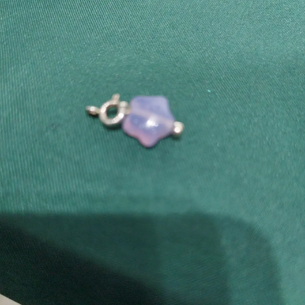 Natural Crystal Lavender Moon Quartz S925 Charm