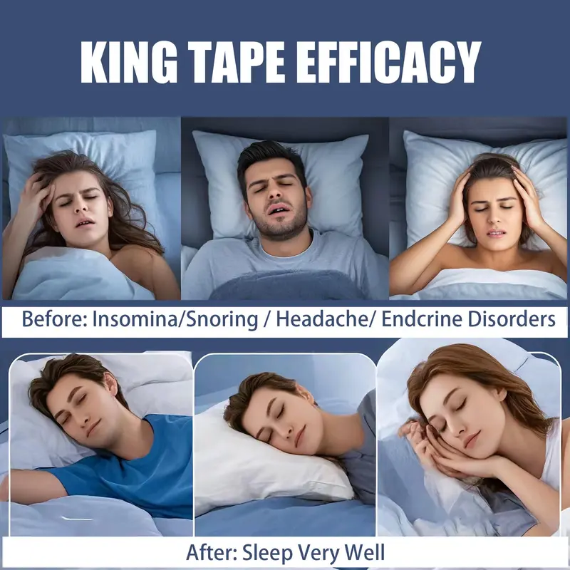 Breathable Mouth Tape, 30/60/90 Counts Sleep Mouth Tape, Sleep Mouth Guard, Sticky Sleep Tape, Body Care Kit for Men & Women 8