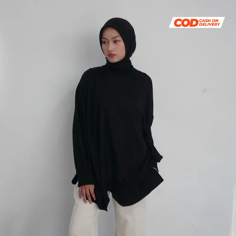 Outfidence - Rumi Top Atasan Kaos Lengan Panjang Cotton Combed 100% Basic Muslim Wanita Nyaman 3
