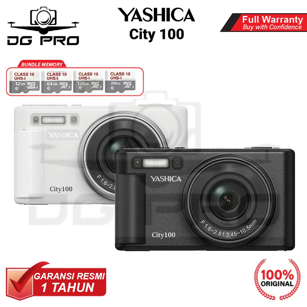 Yashica City 100 Compact Digital Camera Pocket Kamera Garansi Resmi