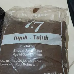 Kopi Bubuk hitam 77 Berat 1 Kg aroma enak rasa pahit robusta Coffee Warung