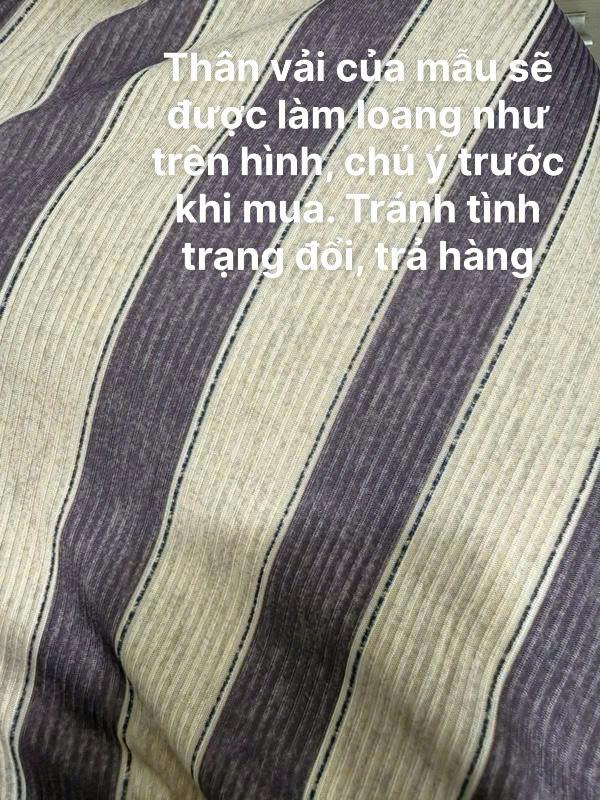 Set đồ bộ quần ống suông sọc áo cổ tròn tay ngắn chất liệu thun gân mặc nhà size 45-75kg