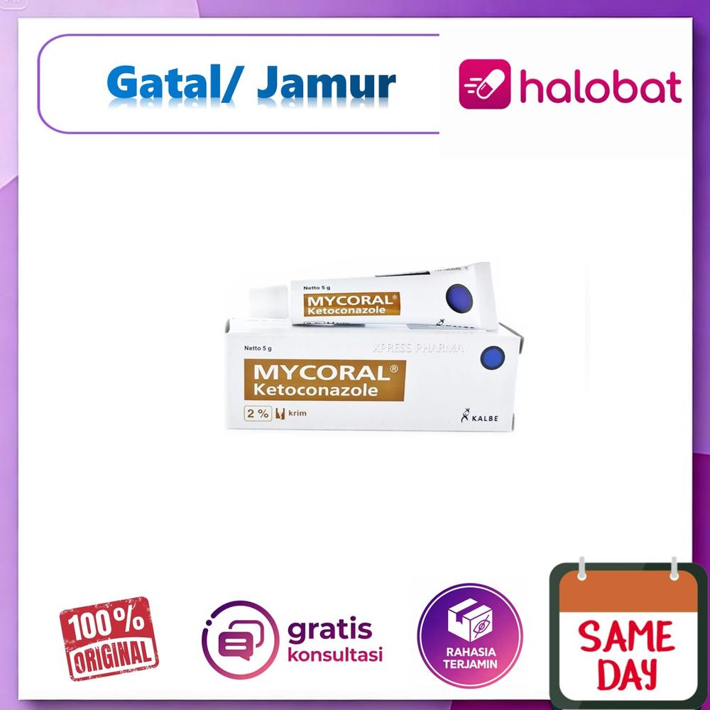 HALOBAT ! Mycoral Cream 5 gram 2% Obat Salep Jamur Krim Zk Pharma - Mycoral Cream