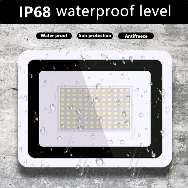 Lampu sorot outdoor LED 100W 200w 300w panggung taman gedung lapangan waterproof 100 200 300 Watt Emico Floodlight Anti Air lapang White 6