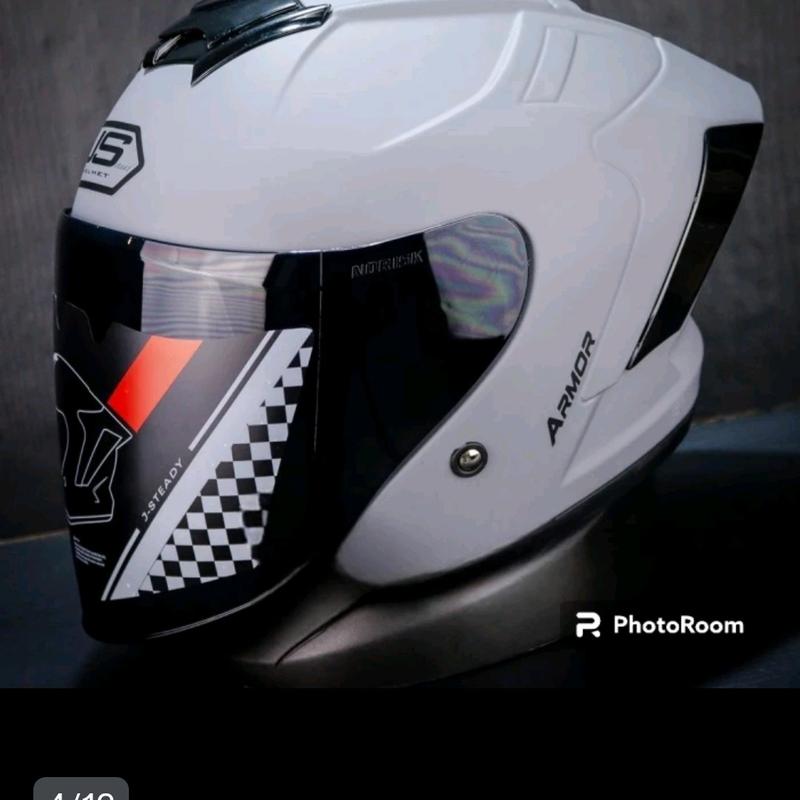 Helm JS ARMOR SOLID Half Face kekinian SNI Motorcycle Sepeda Visor 4