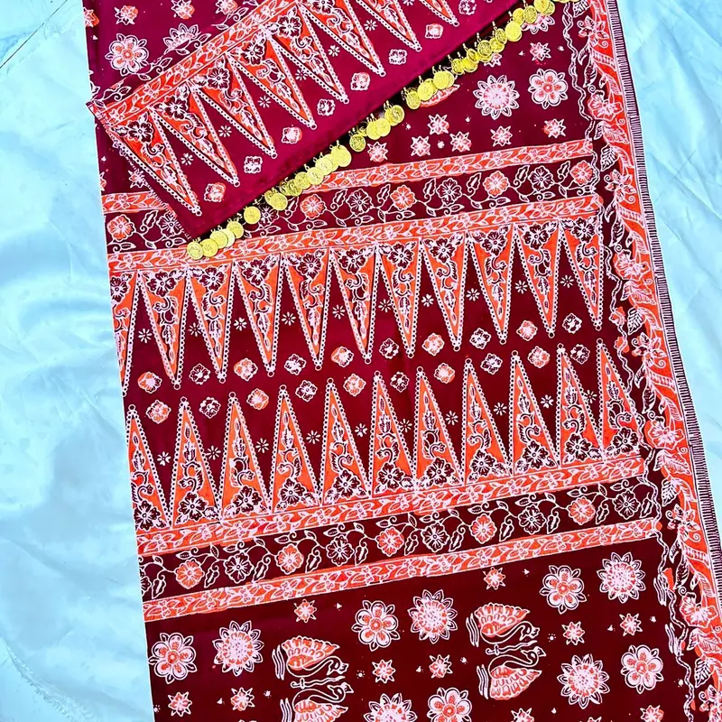 Set kain tekuluk batik jambi asli dengan ronce 1