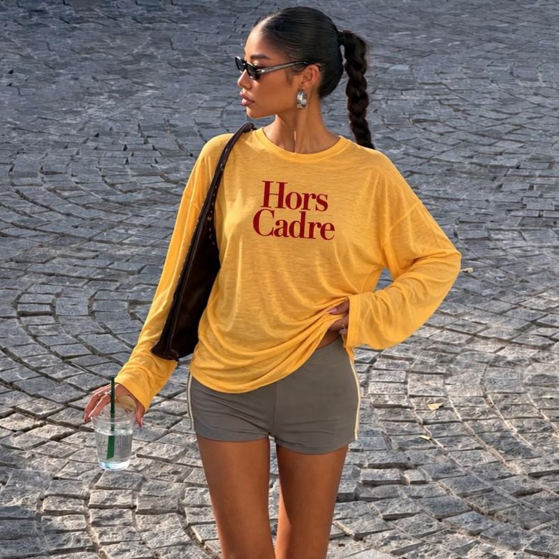 [ HOT TREND 2027 VÀNG CAM ] ÁO THUN GIẤY MỎNG SANS - HORS LNKWEAR