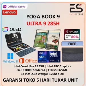 LENOVO YOGA BOOK 9 ULTRA 9 285H 32GB 1TB W11 OHS LAYAR 2 X 14.0 2.8K WQXGA+ OLED 120HZ
