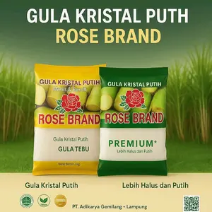 Rose Brand Gula Kristal Puth Premium 1kg Lebih Halus dan Putih Gula Tebu Manis & Bersih