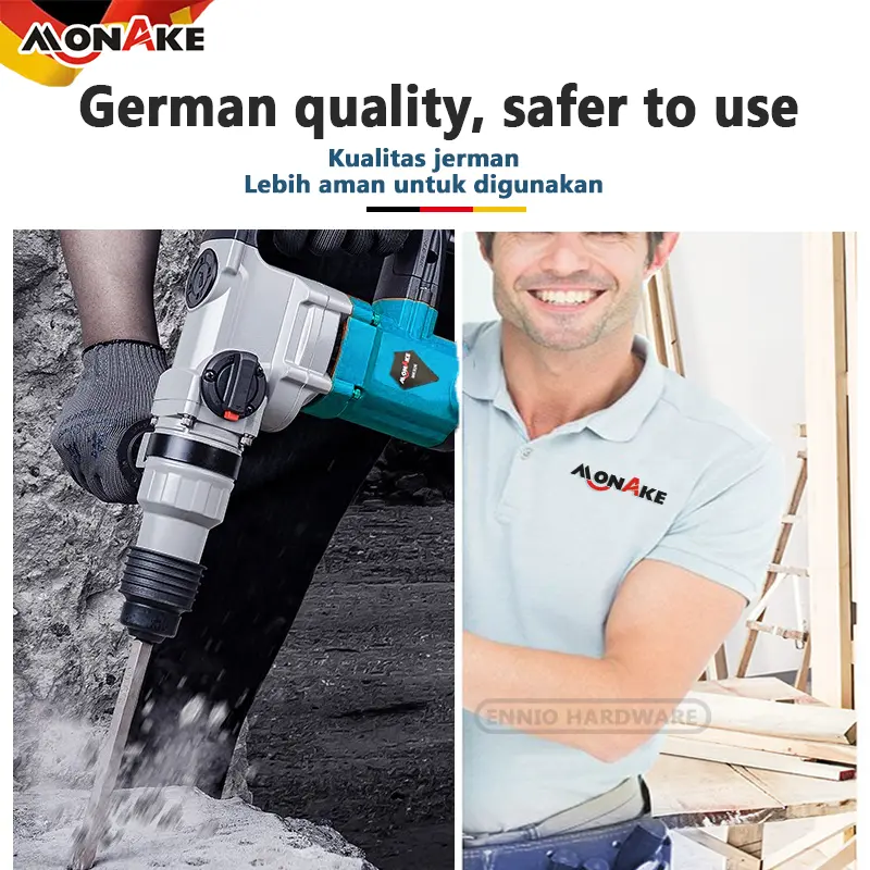 Mesin Bor Bobok 26mm Rotary Hammer Drill Impact Beton Tembok Listrik Bobok MK-810 MONAKE 6
