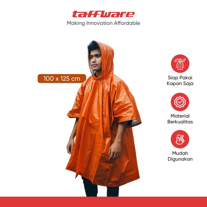 Gambar TaffSPORT Jas Hujan Sekali Pakai Poncho Disposable PE All Size - JN62 dari Taffware Official Store Kota Administrasi Jakarta Barat Tokopedia