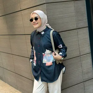 KEMEJA FULL PRINT KOTAK HALUS JENI BY AMEELA.KL