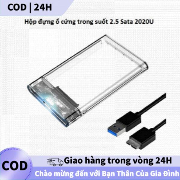 HDD Box 2.5" G21U3 Trong Suốt – SATA III USB 3.0, Nắp Trượt Cắm Là Chạy, Hỗ Trợ…