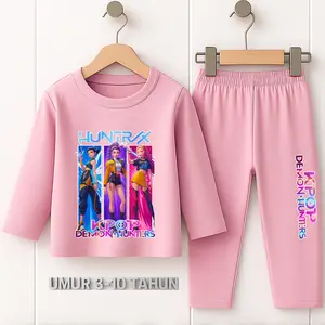 KPOP DEMON HUNTER SETELAN BAJU TIDUR ANAK PREMIUM PREMIUM LENGAN PANJANG CELANA PANJANG UMUR 3 TAHUN - 10 TAHUN Fashion Anak OUTFIT ANAK BAJU ANAK